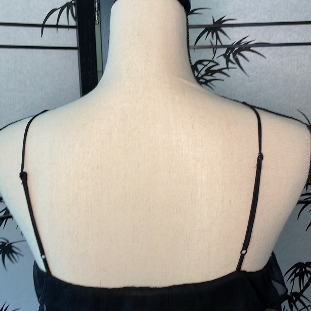 🎉HP! 🎉Black Halo EUC Silk spaghetti strap dress size - Picture 8 of 9